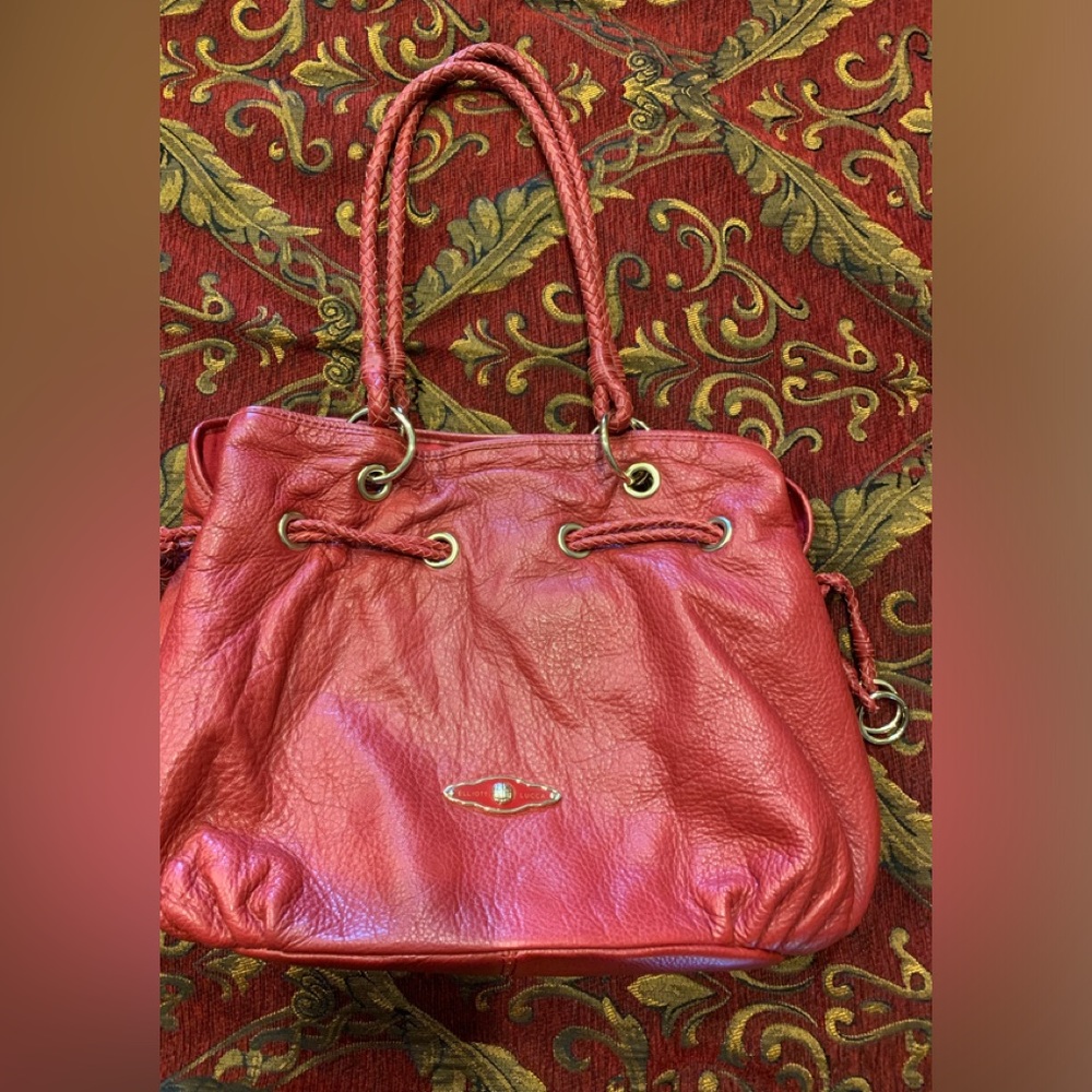 Elliott Lucca Red Leather Satchel / shoulder